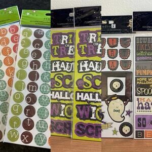 STUDIO G Lot of 8 NEW Chipboard Scrapbook Craft Halloween Alphabet 2011